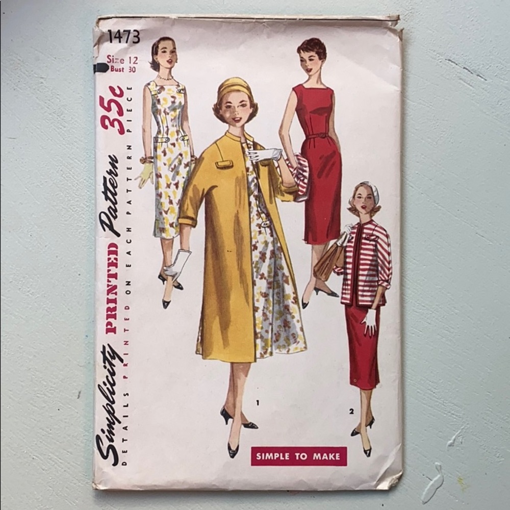 Vintage Simplicity Sewing Pattern 1473